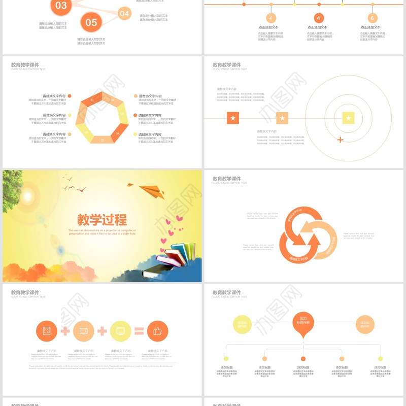 创意文艺风教育教学培训课件PPT模板