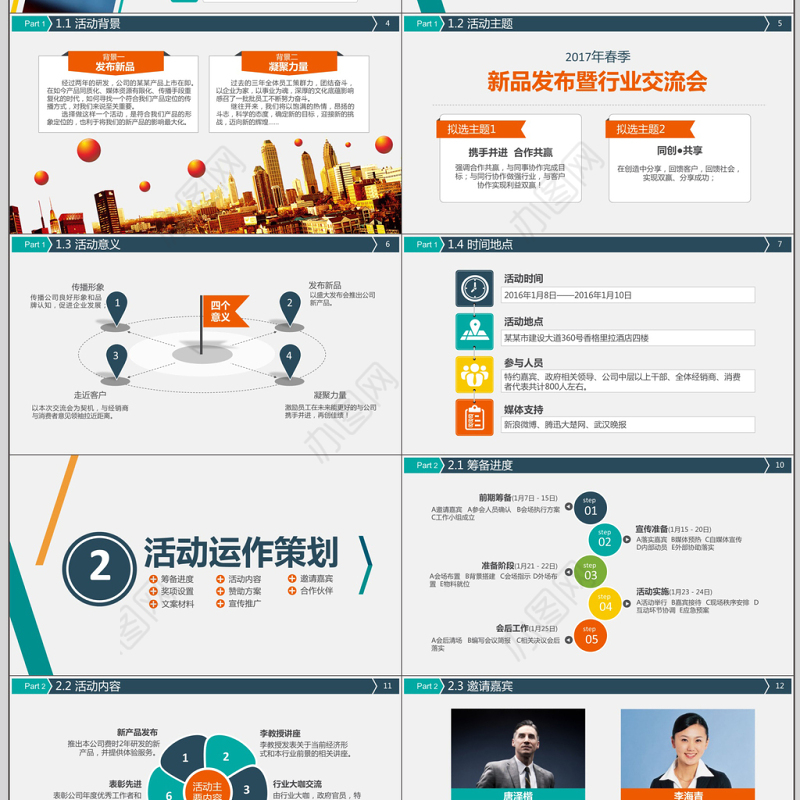 简约活动策划执行方案PPT模板