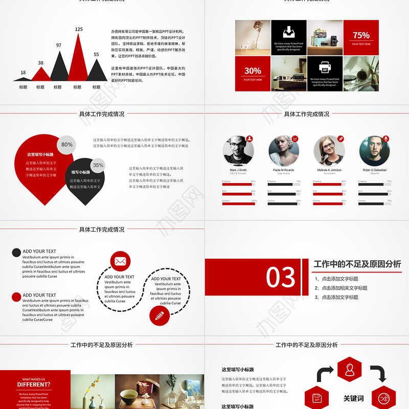 2023工作汇报PPT红色简约风年终总结工作总结PPT模板下载