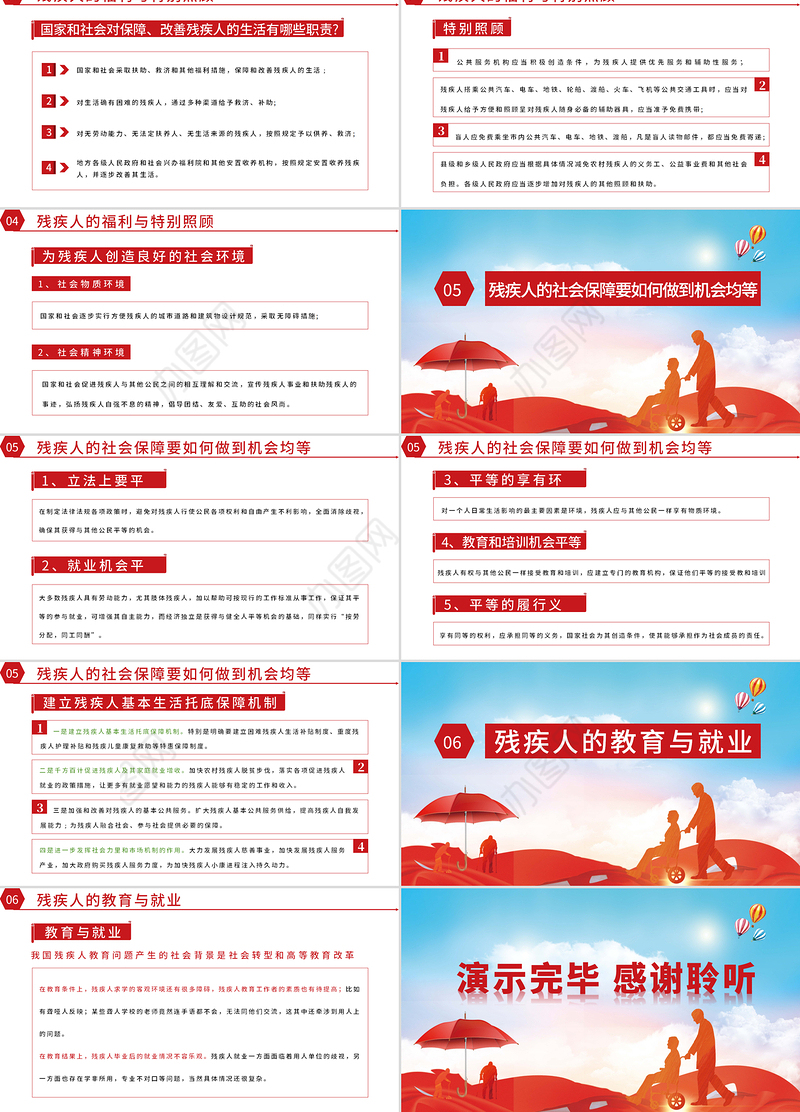 国际残疾人日PPT12月3日关爱残疾人传递正能量社区公益宣传课件