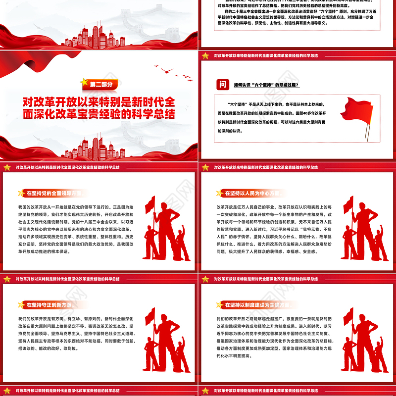 创意简洁风2024深刻把握进一步全面深化改革的重大原则PPT