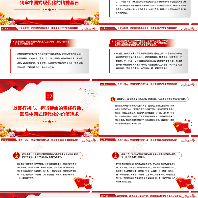 以伟大建党精神激发现代化强国建设磅礴之力PPT党政风党员干部学习教育党课课件