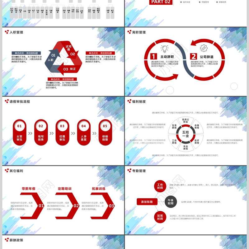 新员工入职培训手册ppt模板