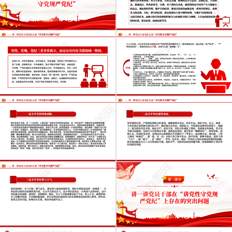 精品讲党性守党规严党纪PPT党员干部廉政专题党课