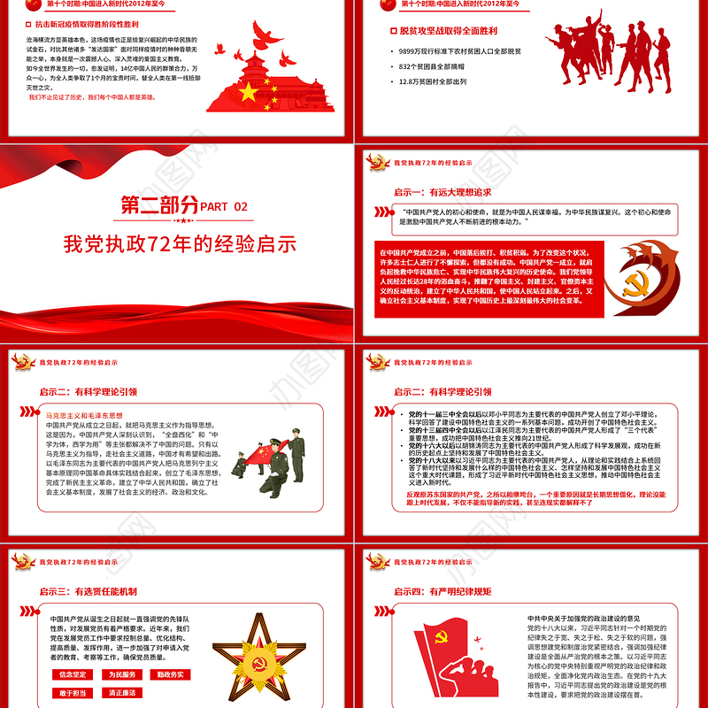 2021新中国史解读庆祝建党100周年学党史专题教育党课PPT模板