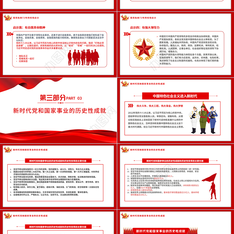 2021新中国史解读庆祝建党100周年学党史专题教育党课PPT模板