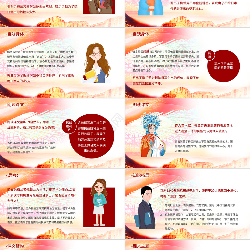 2022梅兰芳蓄须PPT第23课小学四年级语文上册部编人教版教学课件