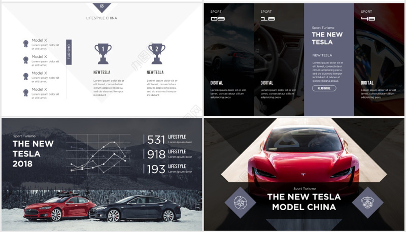 2018特斯拉新能源电动汽车ppt模板