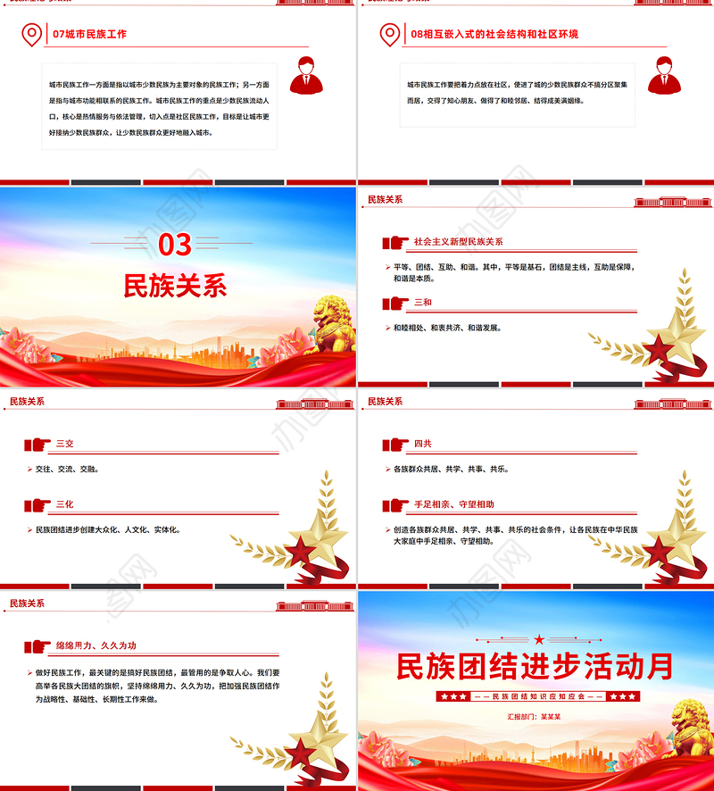 9月民族团结进步活动月PPT民族团结知识应知应会课件