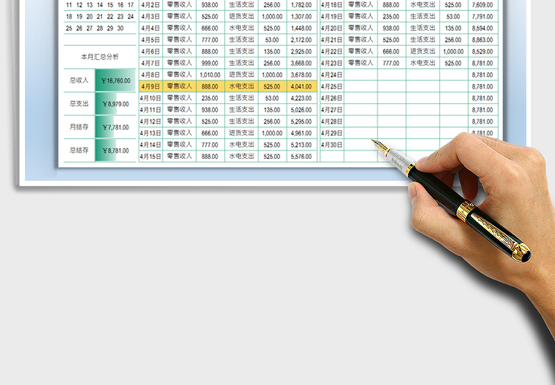 2021收入支出记账明细免费下载