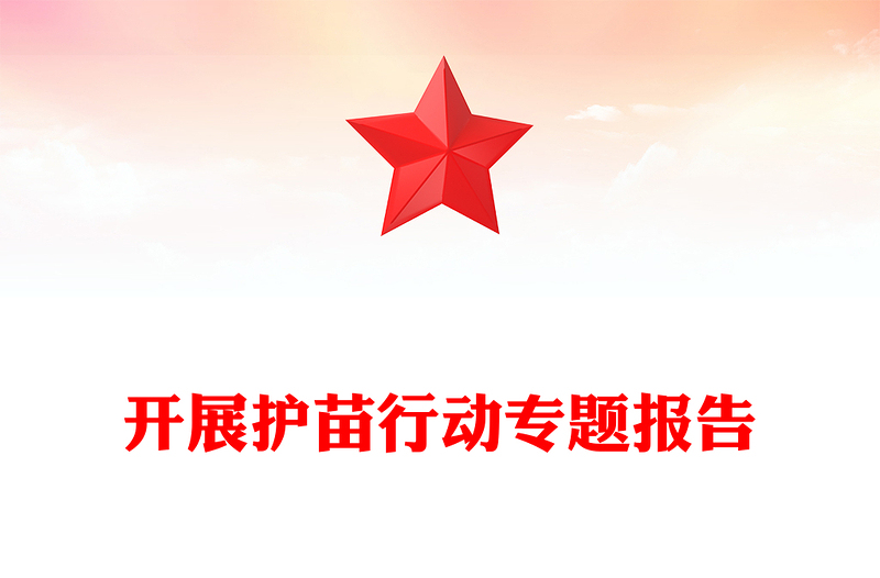 开展护苗行动专题报告