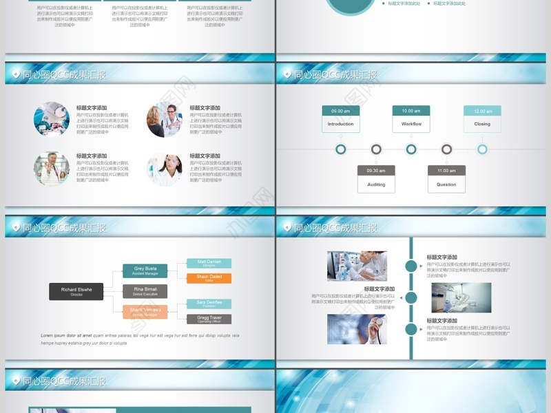 0813医院医疗护士护理品管圈工作总结ppt模板