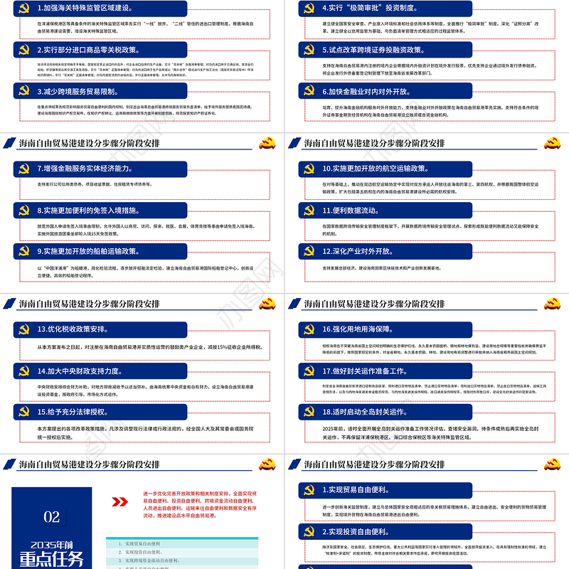 地域党课之全面学习解读海南自由贸易港建设总体方案海南党课PPT模板