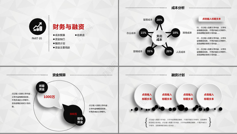 创业融资商业策划计划书PPT模板下载