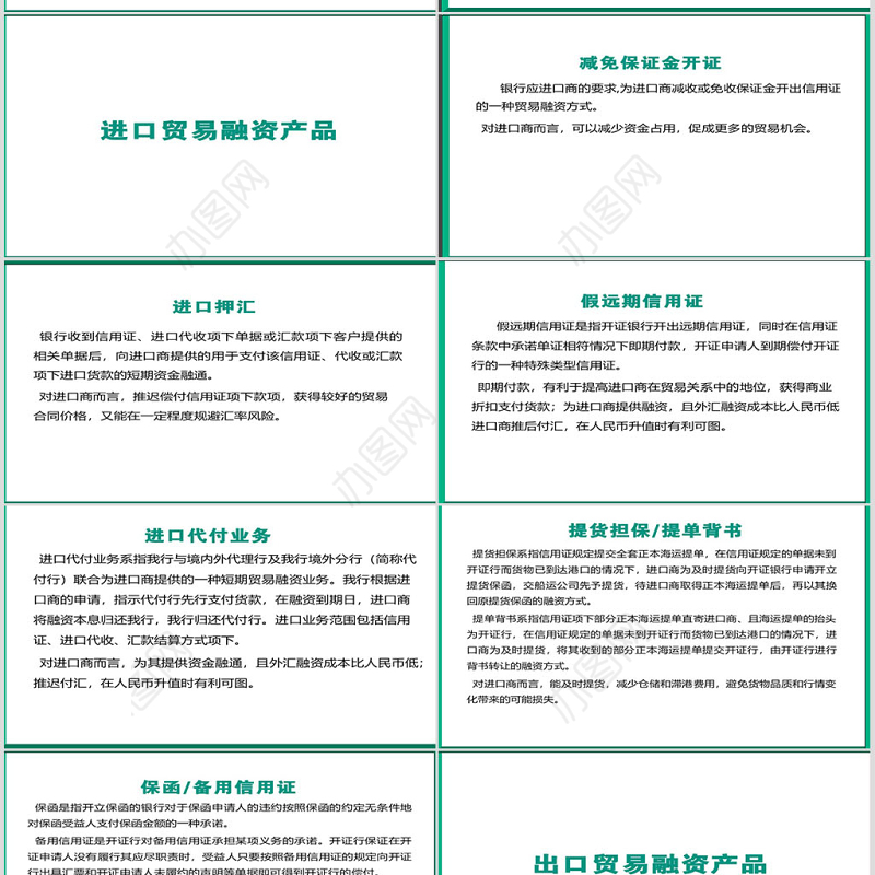 农业银行产品业务介绍PPT模板