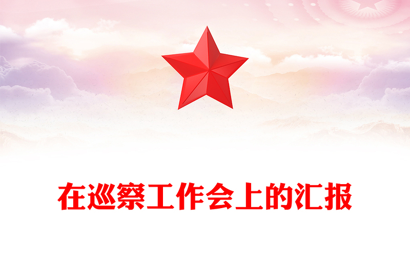 在巡察工作会上的汇报