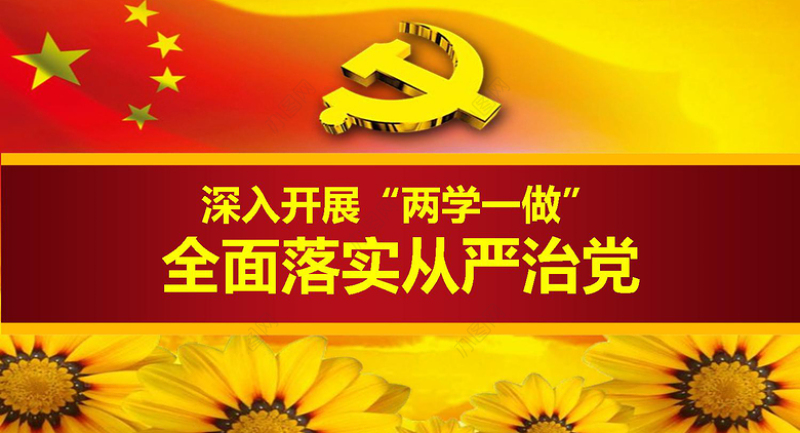 两学一做学习教育ppt动态模板