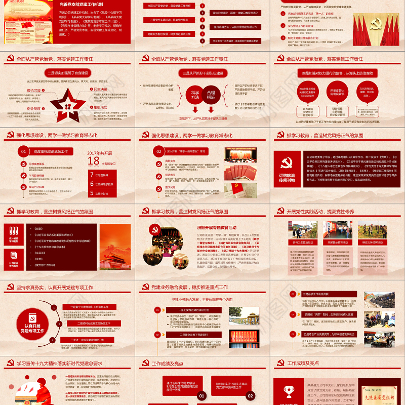 2018基层机关党支部党建工作总结ppt