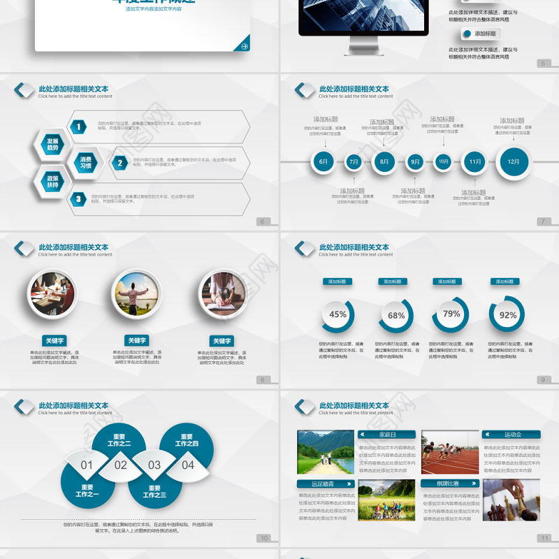 碧桂园房产森林城市会议总结通用动态ppt