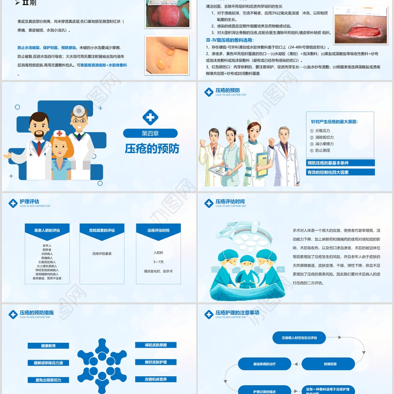 卡通简约压疮预防与护理PPT模板