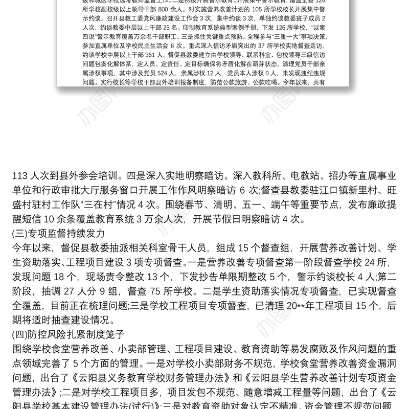 纪检监察组派驻监督工作总结