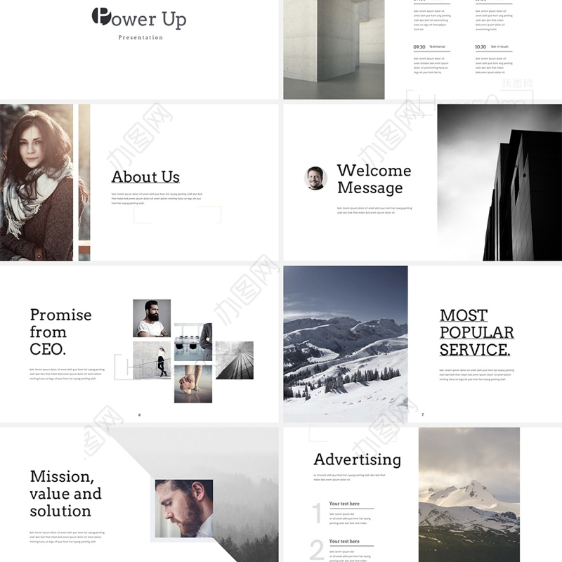 创意简洁iOS风格商务keynote模板