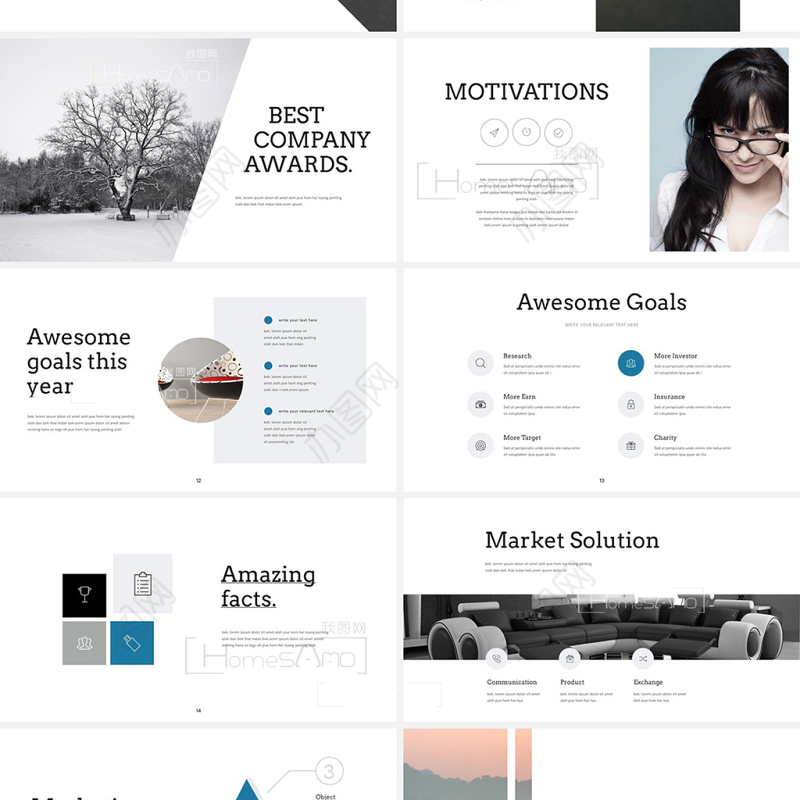 创意简洁iOS风格商务keynote模板