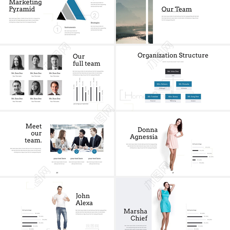 创意简洁iOS风格商务keynote模板