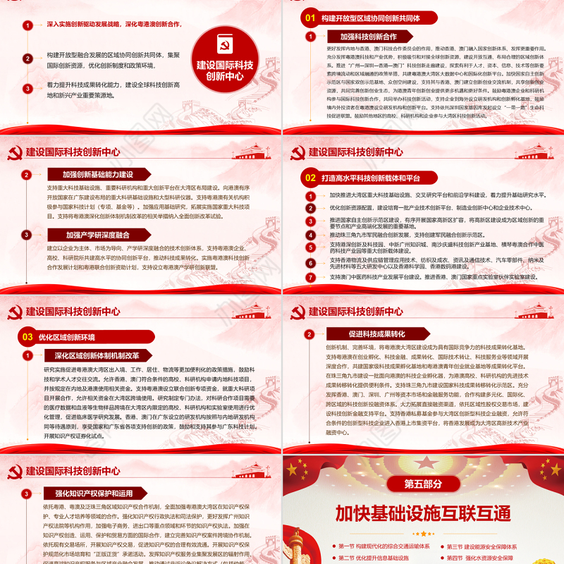 原创地域党课之粤港澳大湾区发展规划纲要-版权可商用