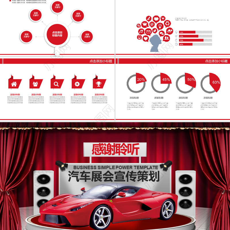 汽车展会宣传活动策划PPT模板