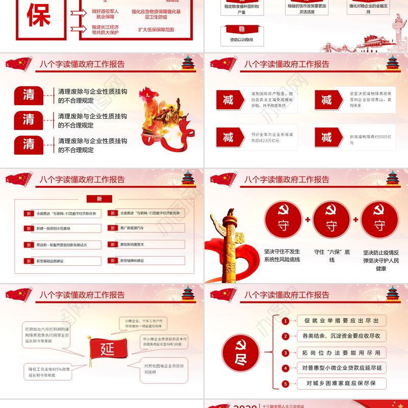 八个字解读两会政府工作报告
