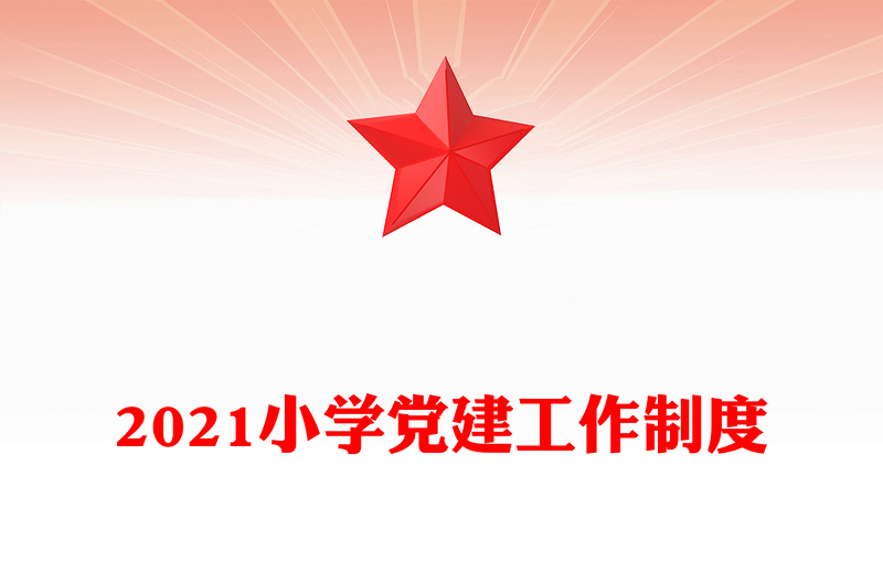 2021小学党建工作制度