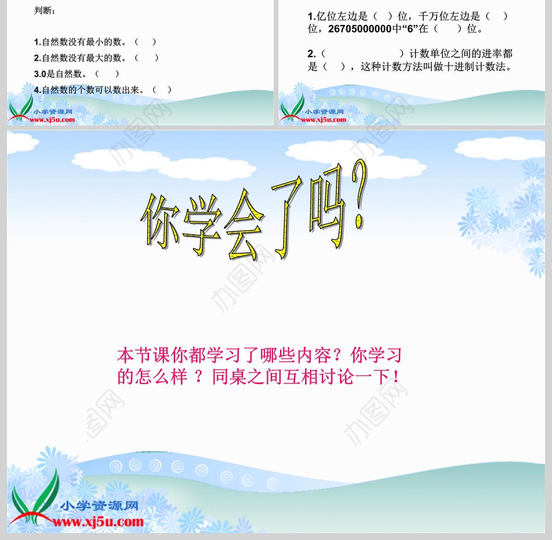  人教新课标数学四年级上册《数的产生》PPT课件