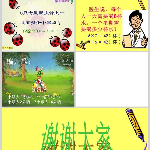  7的乘法口诀PPT模板