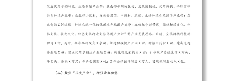 X镇乡村产业振兴实施情况工作汇报