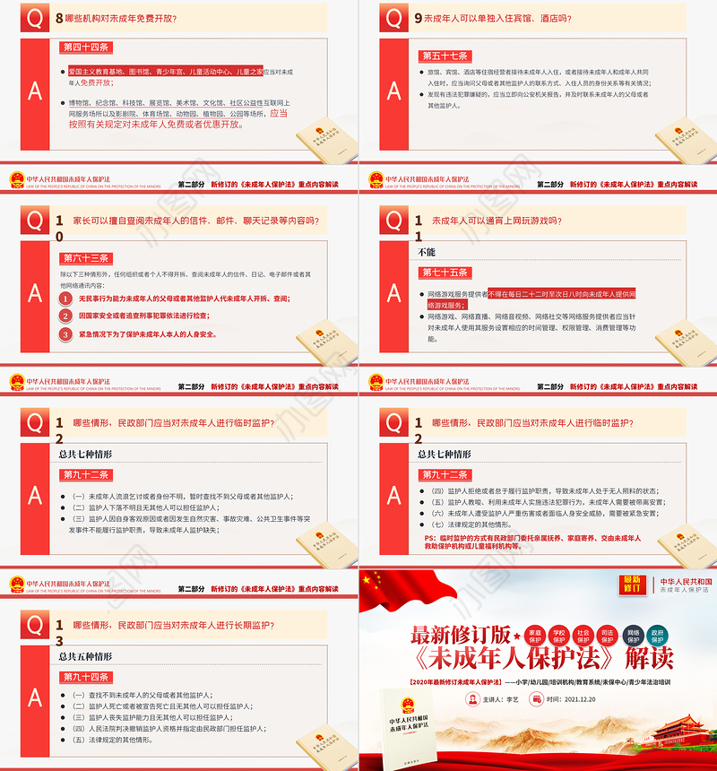 最新修订版《未成年人保护法》解读PPT未成年人保护少年儿童法治教育普法宣传培训课件