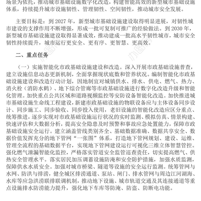 2024关于推进新型城市基础设施建设打造韧性城市的意见PPT课件(讲稿)