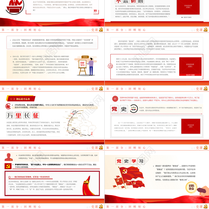 2021不忘初心使命永葆青春活力PPT党政风党史党员教育专题党课