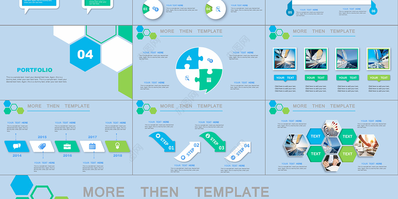 2019公司简介拼色通用PPT模板