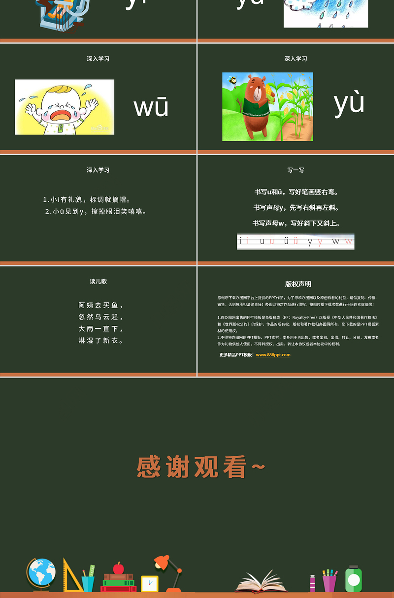人教版小学一年级语文上册第二章汉语拼音（二）：i、u、ü（含配套教案）课件PPT