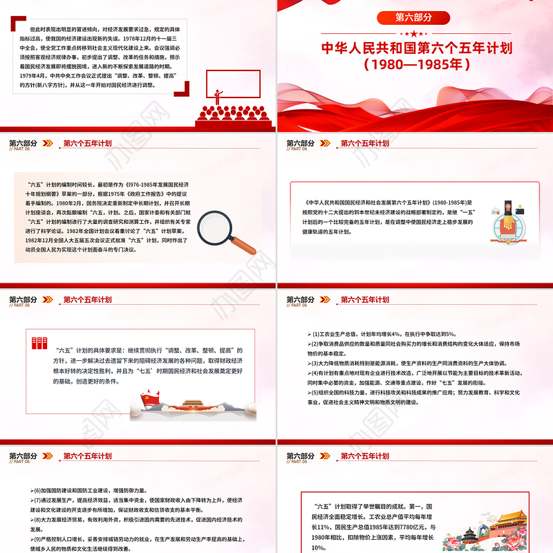 简洁实用前十四个五年计划内容回顾PPT课件