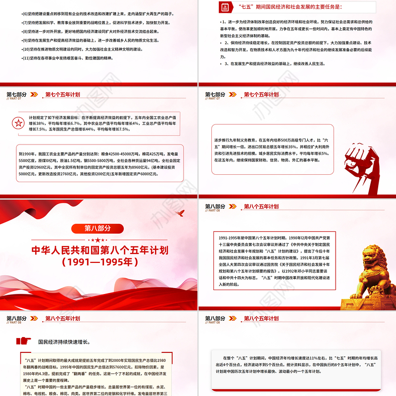 简洁实用前十四个五年计划内容回顾PPT课件