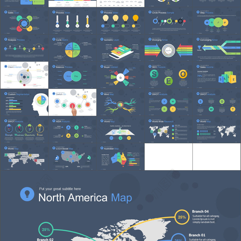 高端公司宣传计划总结关系列表数据图表合集