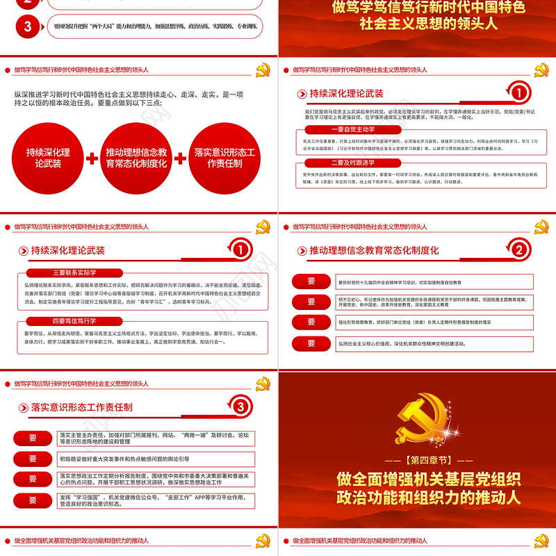 党委（党组）强化政治机关意识走好第一方阵落实全面从严治党主体责任规定专题党课PPT模板