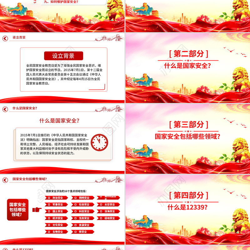 2025年4月15日第十个全民国家安全教育日PPT主题班会