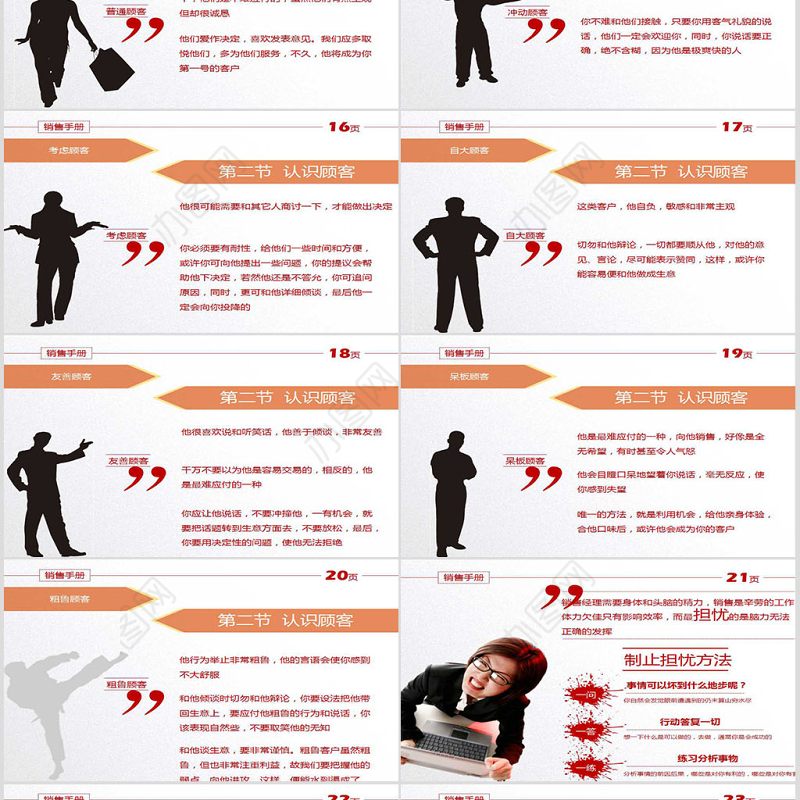 销售手册销售工作汇报PPT模板幻灯片