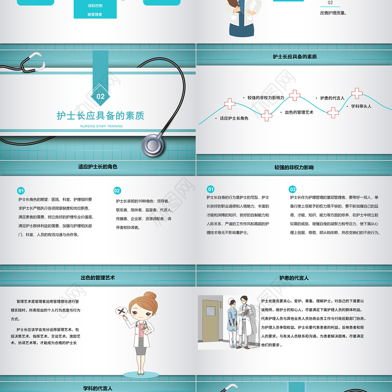 2022护士长经验分享PPT清新创意竞聘必备PPT