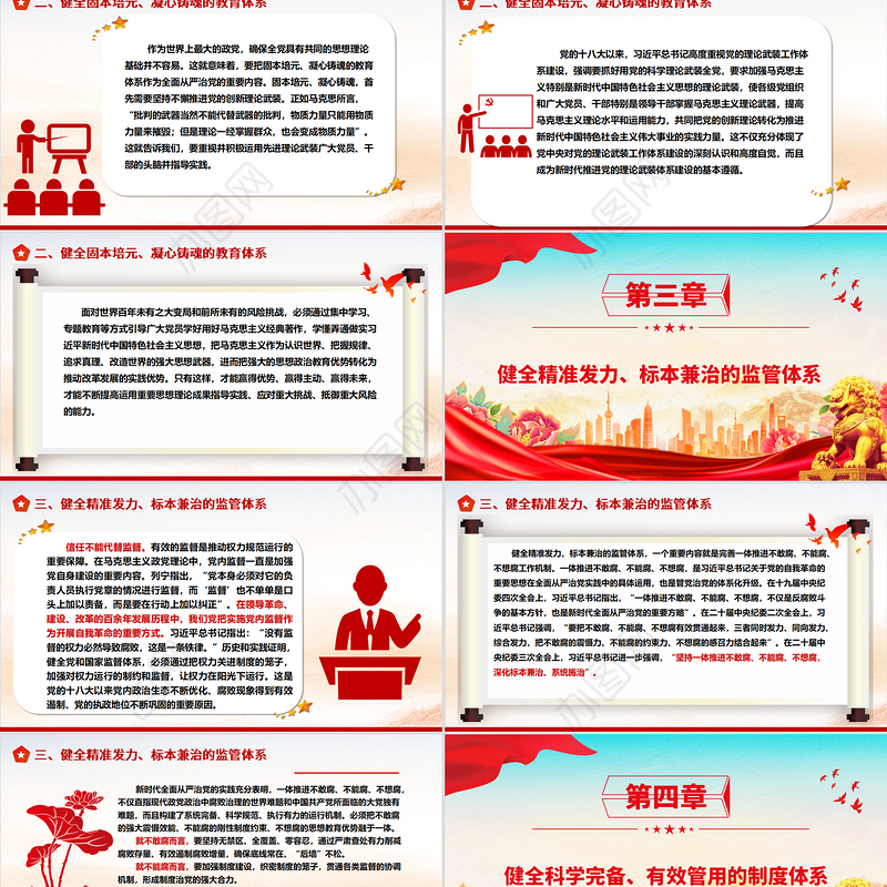 2025健全全面从严治党体系ppt精美时尚坚持党的自我革命毫不动摇专题微党课