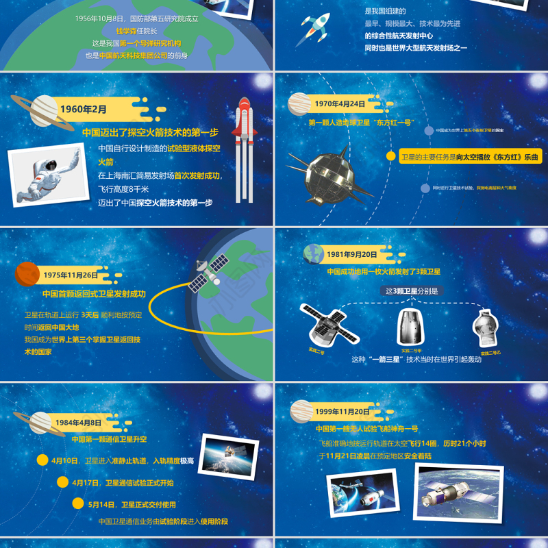 原创中国梦航天梦动态PPT模板-版权可商用