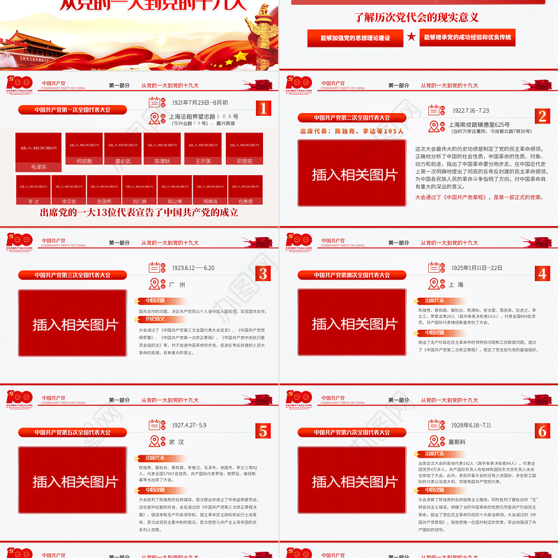 2021红船精神百年初心历久弥坚PPT庆祝建党100周年专题党史学习教育专题辅导党课PPT模板